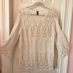 Sacred Threads lace tunic Size L